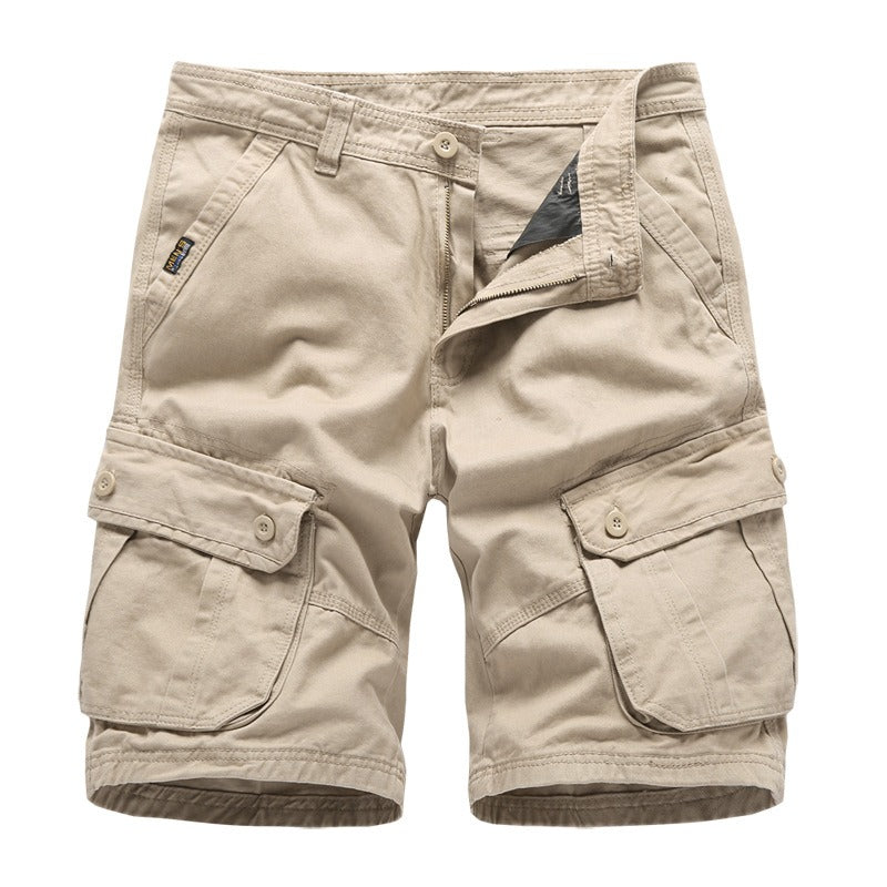 Herrenhose Sommer Freizeithose Herren Caprihose Lockere Cargohose Baumwollshorts Herren Große Jogginghose