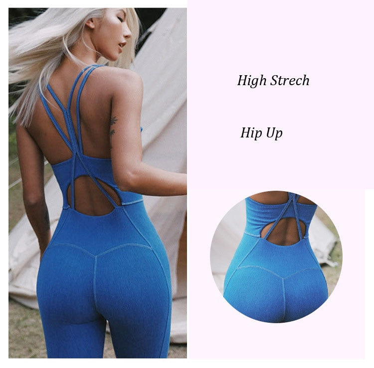 Yoga Sets Women Sleeveless Gym Clothing Back Strap Cross Yoga Set