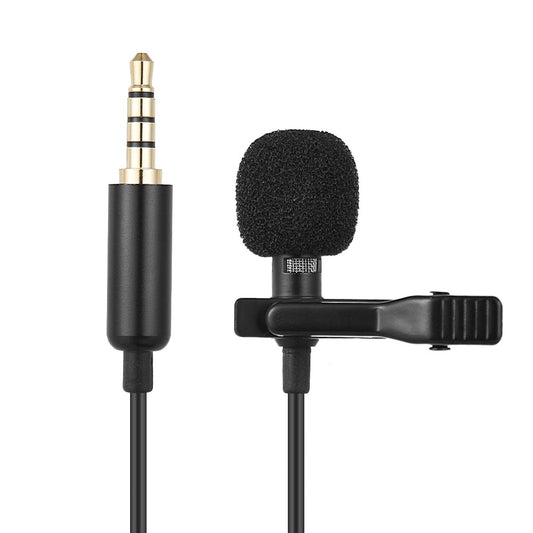 Andoer EY-510A Mini Portable Clip-on Lavalier Microphone – Wired for iPhone, iPad, Android, and DSLR Cameras