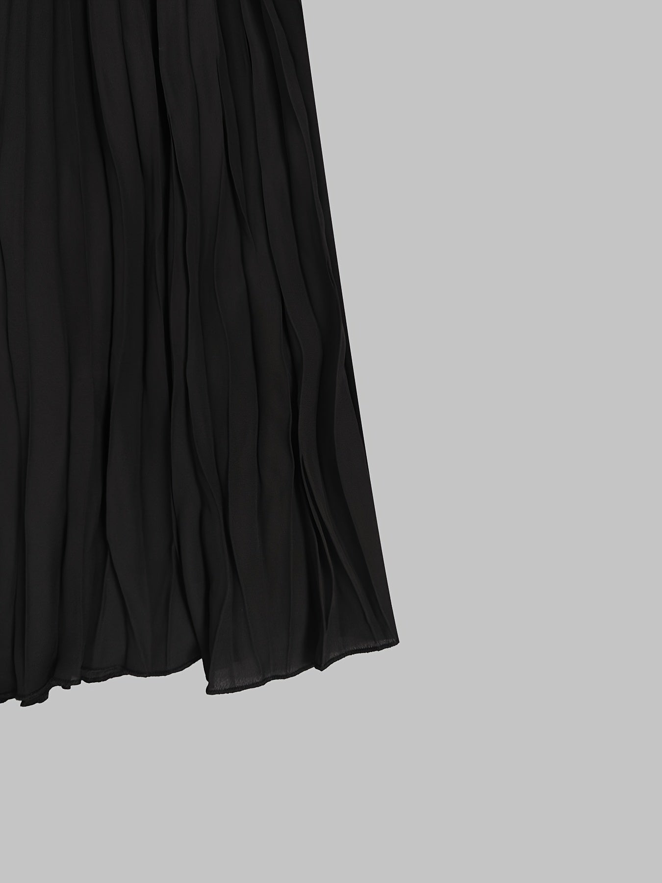 Solid Color Elastic High Waist Skirt, Elegant A-line Pleat Midi Skirt For Spring & Summer, Women's Clothing