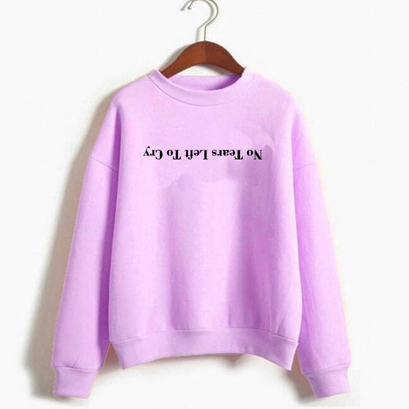 Ariana Grande "No Tears Left to Cry" Hoodie – Women's Harajuku Print Pullover