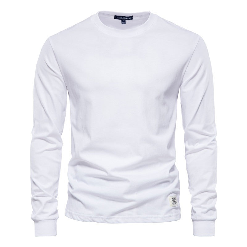 Autumn Fashion Long Sleeve New Men's Solid Long Sleeve Top High Street Inner Cotton T-Shirt