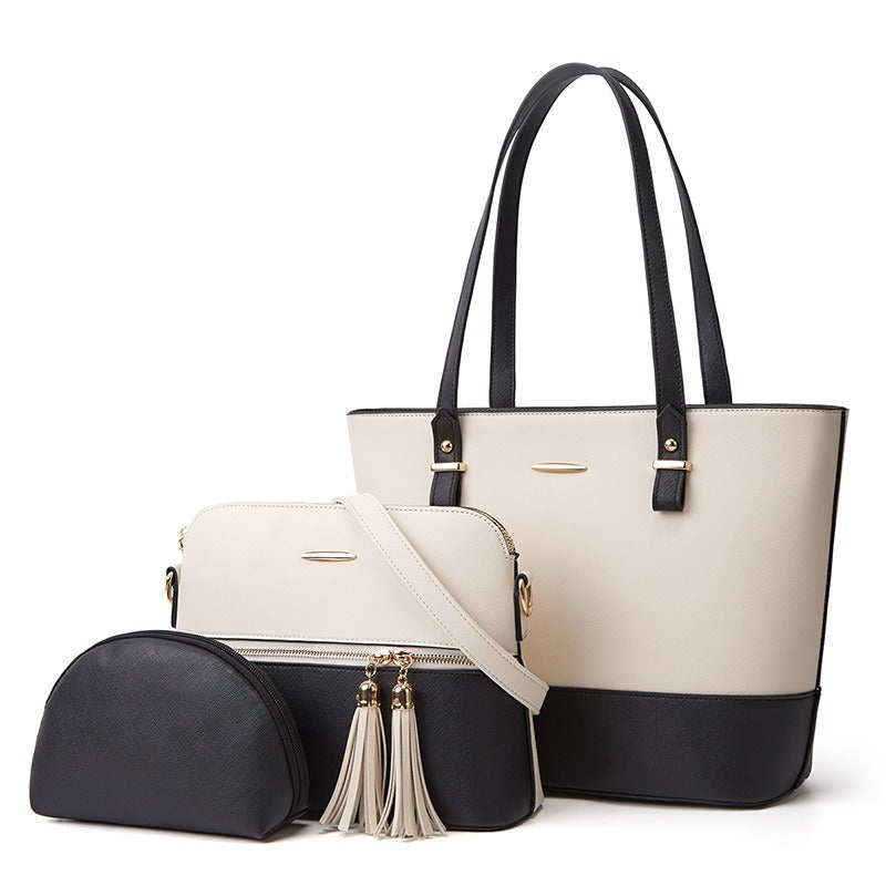 New Style Mother and Child Bag Atmosphere Three Piece Set One Shoulder Diagonal Straddle Handheld Women's Bag