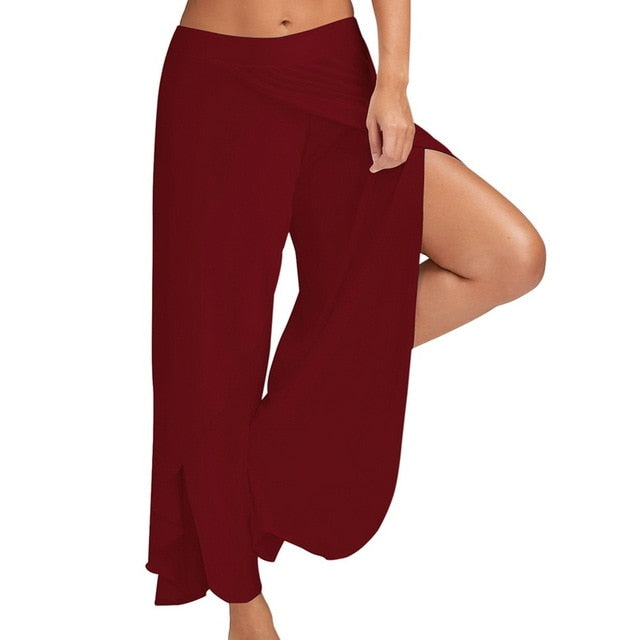 Split Casual Loose Wide-Leg Pants for Women