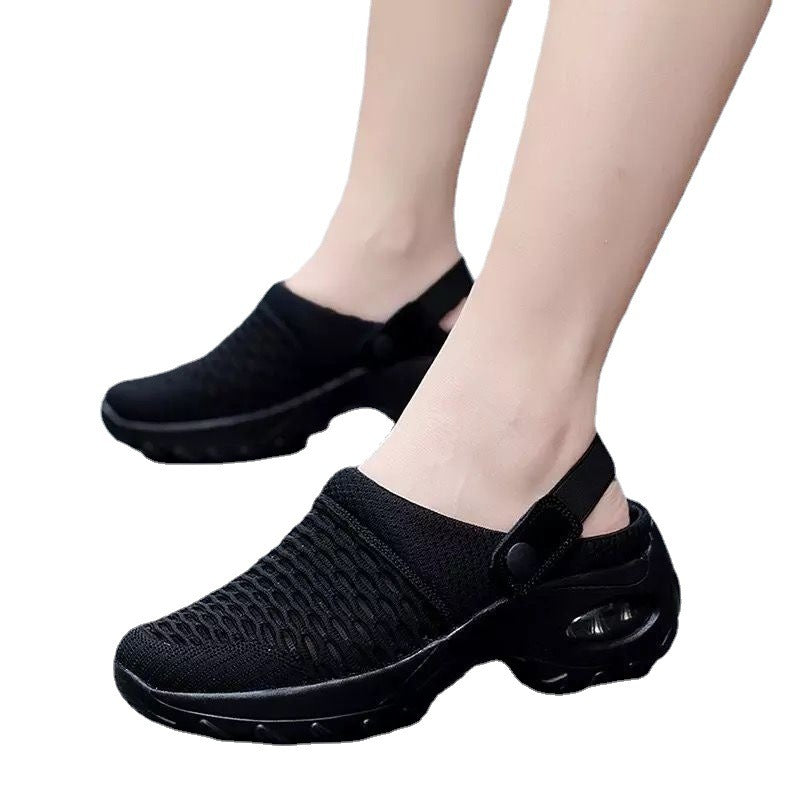 Women's summer Korean mesh mesh slip-on sandals wear on both sides