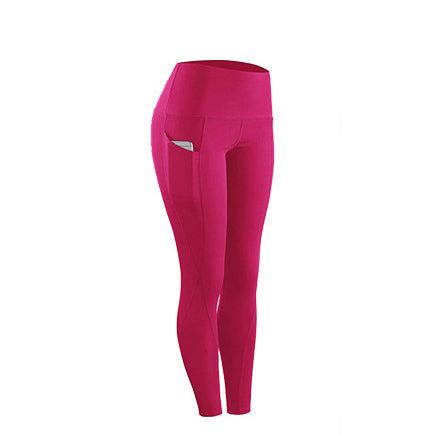 European and American High Waisted, Hip Lifting, Slimming, Fitness, Side Pockets, Sports Bottoming, Yoga Pants For Women