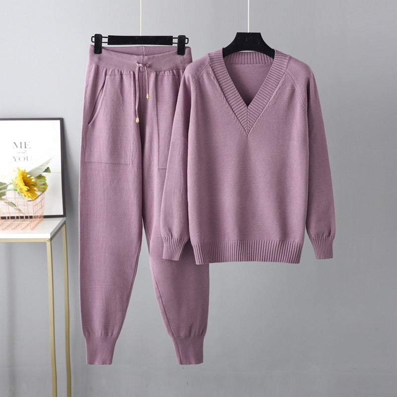 Casual Pullover Two-Piece Set