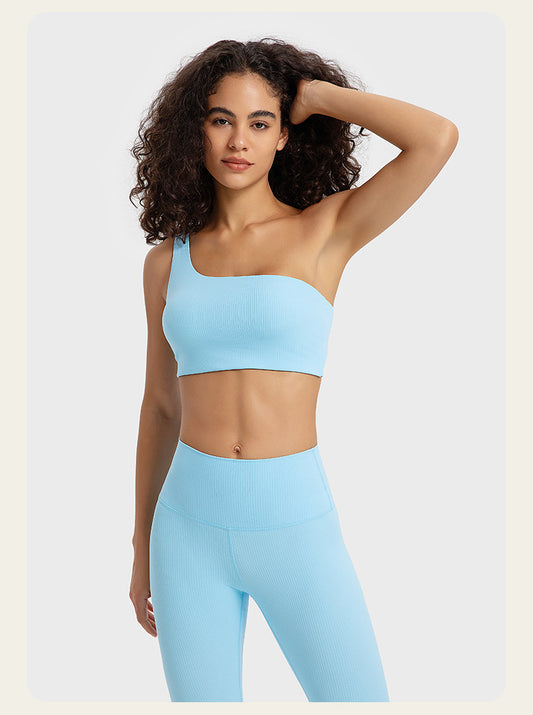 Yoga-Anzug, Hosenträgerweste, Damen, schönes Rückendesign, schräge Schultern, Tunning, Sport, Fitness, sexy Top 