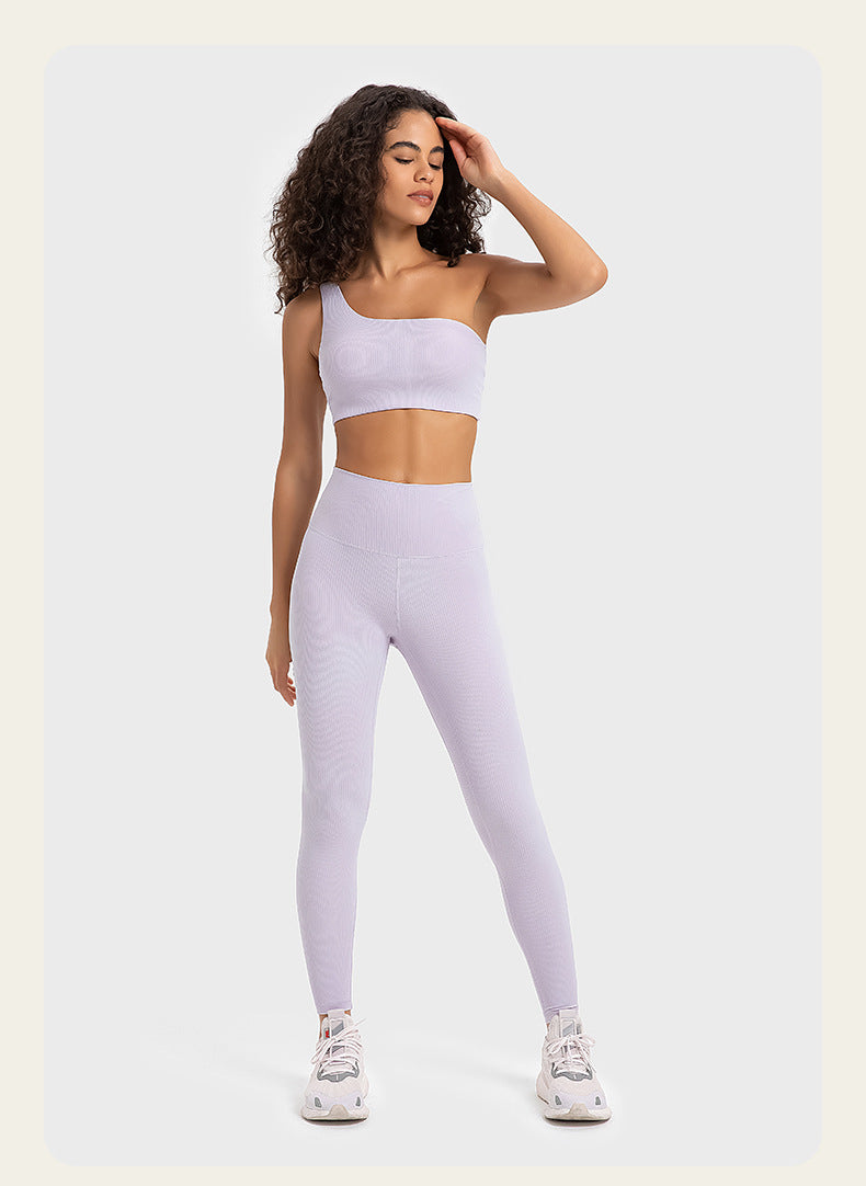 Yoga-Anzug, Hosenträgerweste, Damen, schönes Rückendesign, schräge Schultern, Tunning, Sport, Fitness, sexy Top 