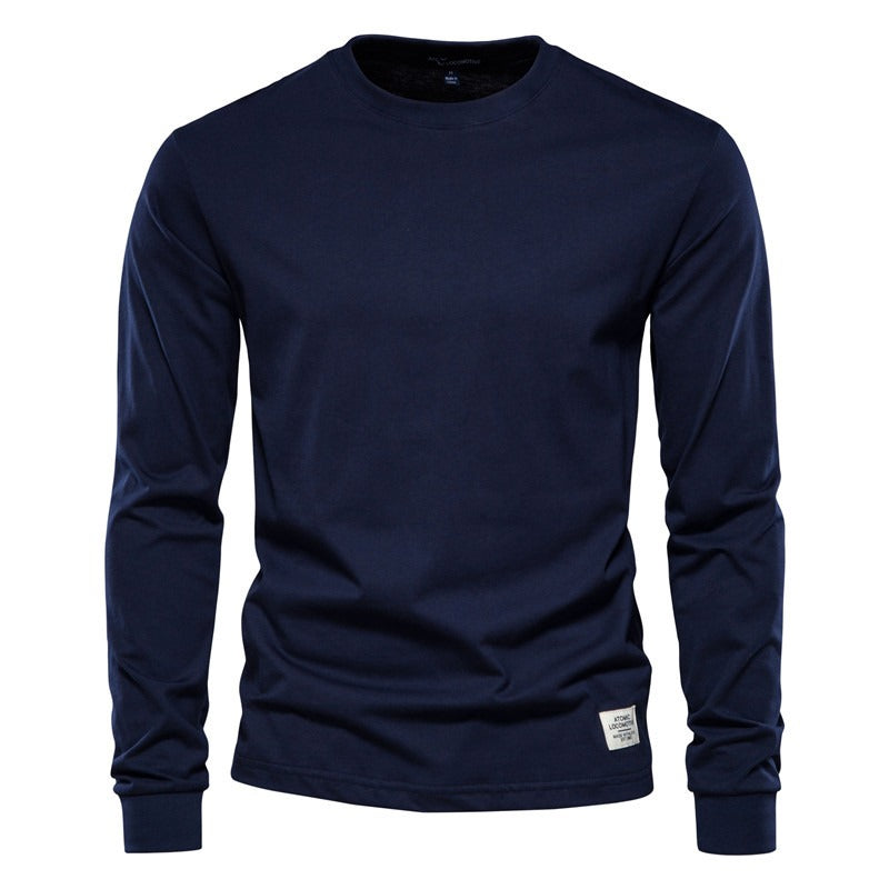 Autumn Fashion Long Sleeve New Men's Solid Long Sleeve Top High Street Inner Cotton T-Shirt