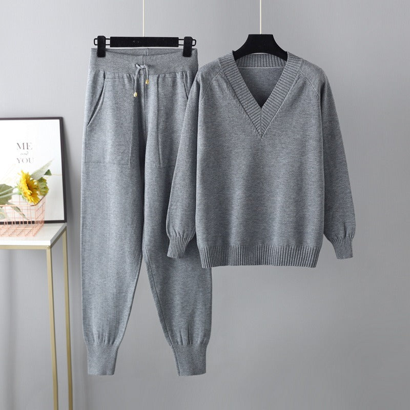 Casual Pullover Two-Piece Set