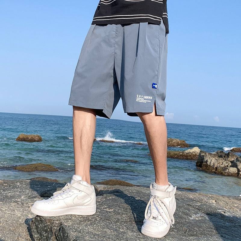 Ice Silk Shorts Herren Sommer Dünne Oberbekleidung Schnell Trocknend Casual Hosen Herren Fünf Punkt Trend Strand Basketball Sport Hosen