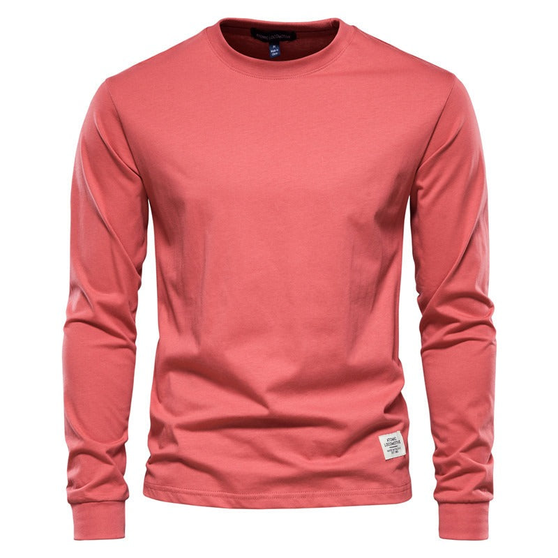 Autumn Fashion Long Sleeve New Men's Solid Long Sleeve Top High Street Inner Cotton T-Shirt