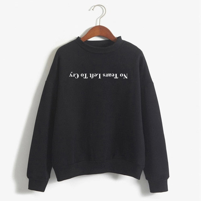 Ariana Grande "No Tears Left to Cry" Hoodie – Women's Harajuku Print Pullover