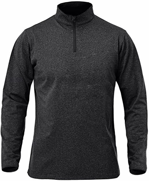 Langärmeliges, schnelltrocknendes Sport-Laufpullover für Herren, halber Reißverschluss, einfarbig, atmungsaktiv 