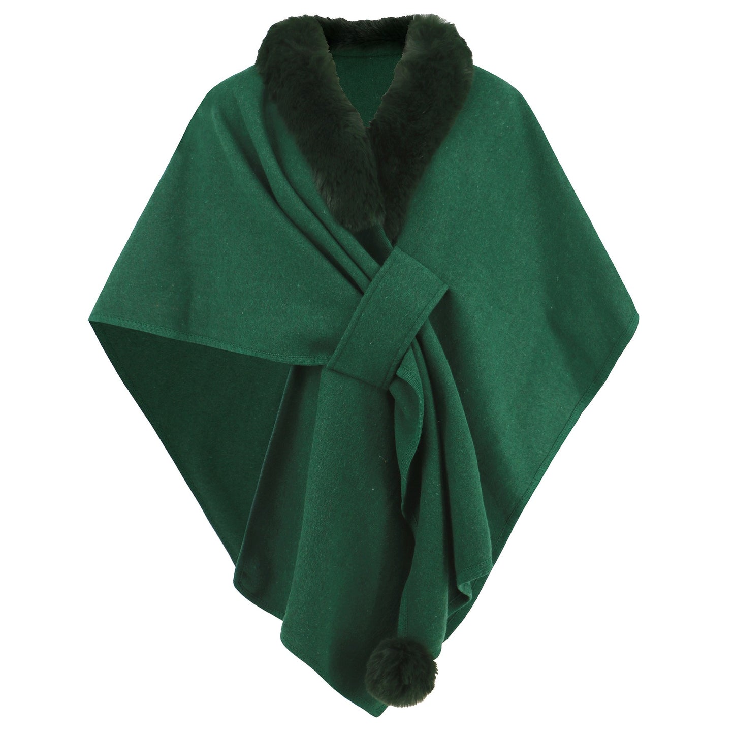 New Fur Collar Cape Shawl – Women's Loose Knit Cardigan - Mammalook