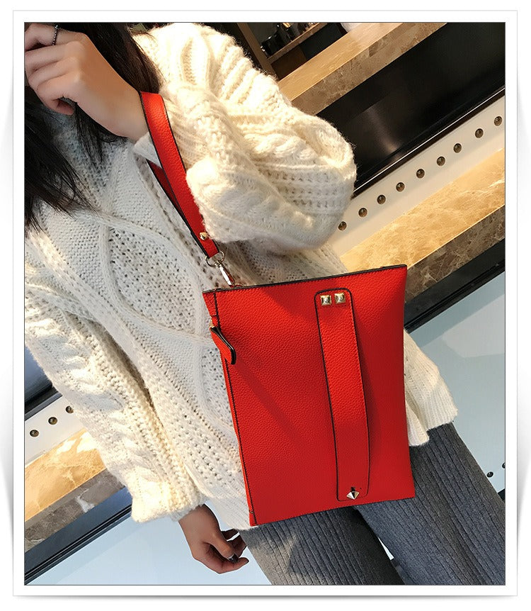 Clutch bag women's handbag Korean style women's bag clutch bag red dinner party bag envelope large capacity women's bag