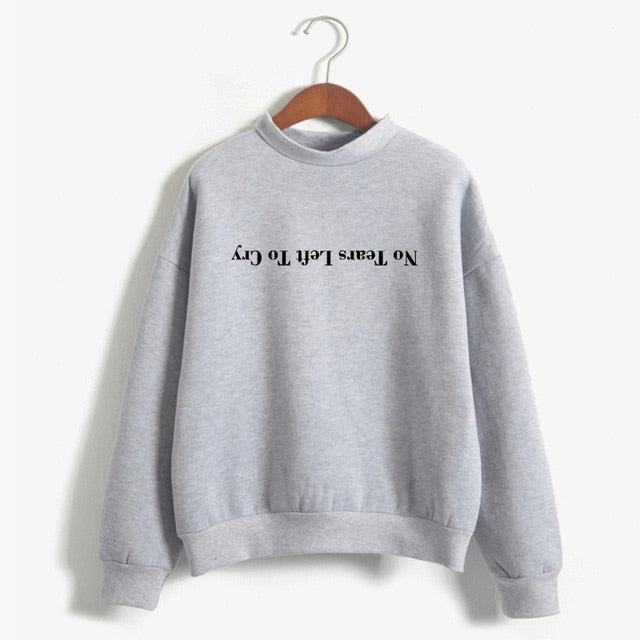 Ariana Grande "No Tears Left to Cry" Hoodie – Women's Harajuku Print Pullover