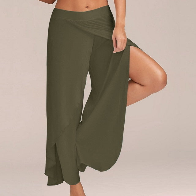 Split Casual Loose Wide-Leg Pants for Women