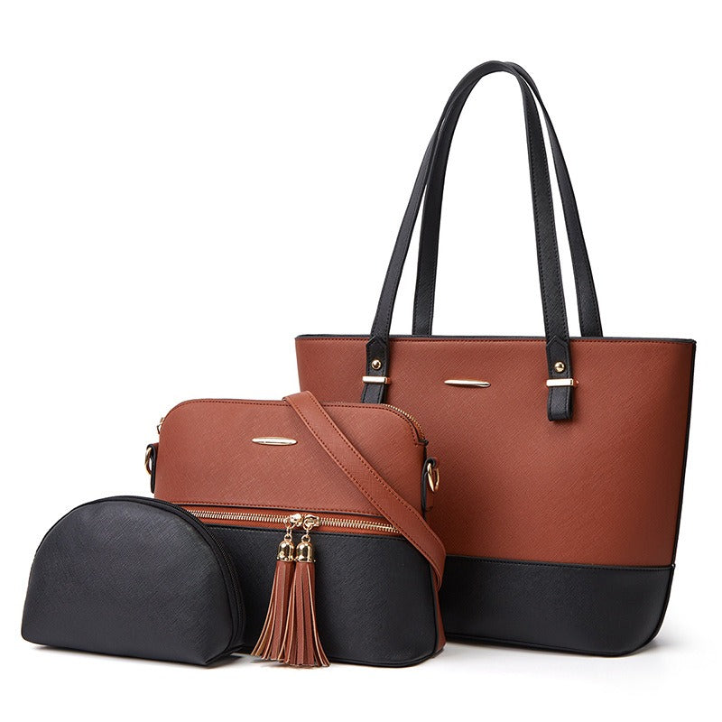 New Style Mother and Child Bag Atmosphere Three Piece Set One Shoulder Diagonal Straddle Handheld Women's Bag