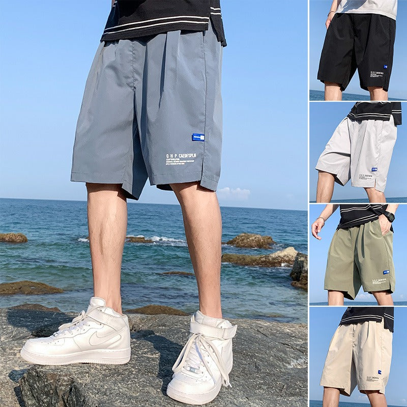 Ice Silk Shorts Herren Sommer Dünne Oberbekleidung Schnell Trocknend Casual Hosen Herren Fünf Punkt Trend Strand Basketball Sport Hosen