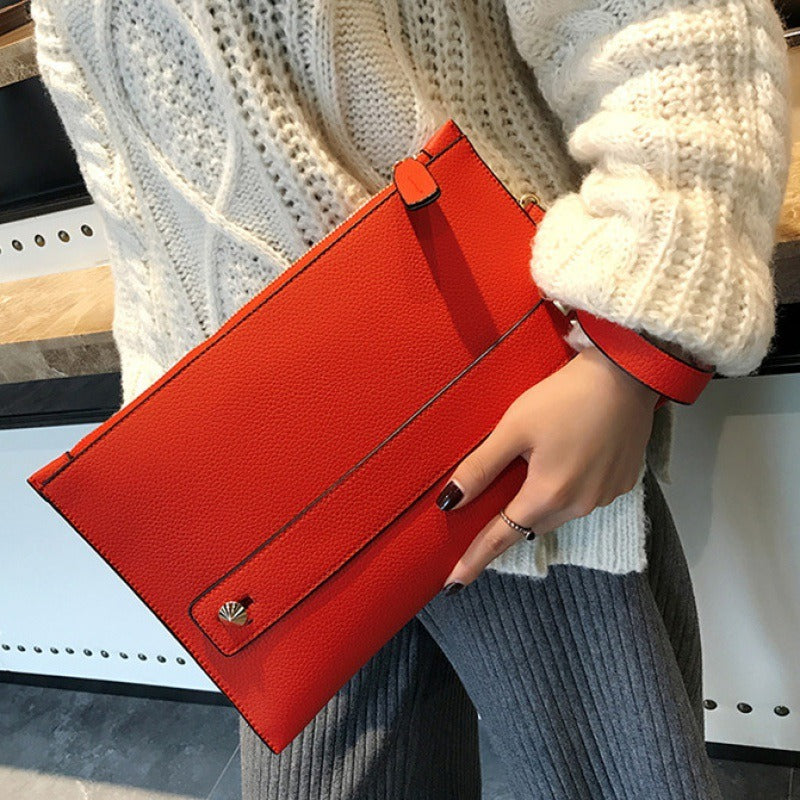 Clutch bag women's handbag Korean style women's bag clutch bag red dinner party bag envelope large capacity women's bag