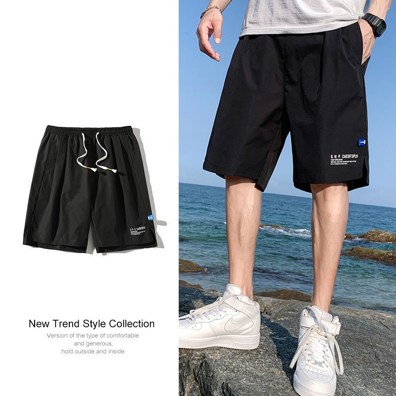 Ice Silk Shorts Herren Sommer Dünne Oberbekleidung Schnell Trocknend Casual Hosen Herren Fünf Punkt Trend Strand Basketball Sport Hosen