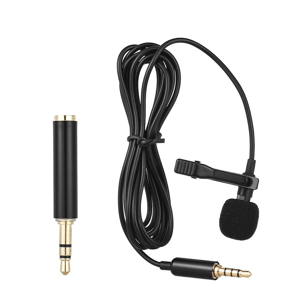 Andoer EY-510A Mini Portable Clip-on Lavalier Microphone – Wired for iPhone, iPad, Android, and DSLR Cameras