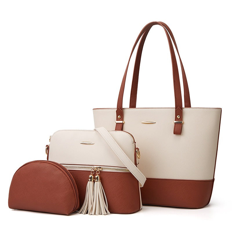 New Style Mother and Child Bag Atmosphere Three Piece Set One Shoulder Diagonal Straddle Handheld Women's Bag