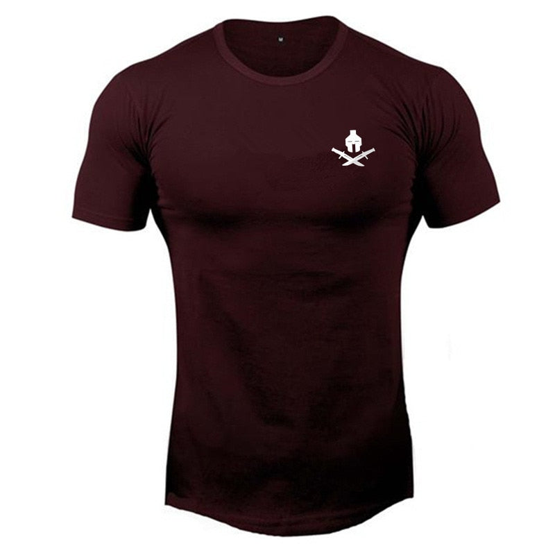 New brand Clothing fitness Running t shirt men O-neck t-shirt cotton bodybuilding Sport shirts tops gym men t shirt - Mammalook