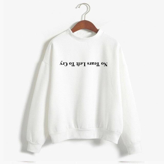 Ariana Grande "No Tears Left to Cry" Hoodie – Women's Harajuku Print Pullover