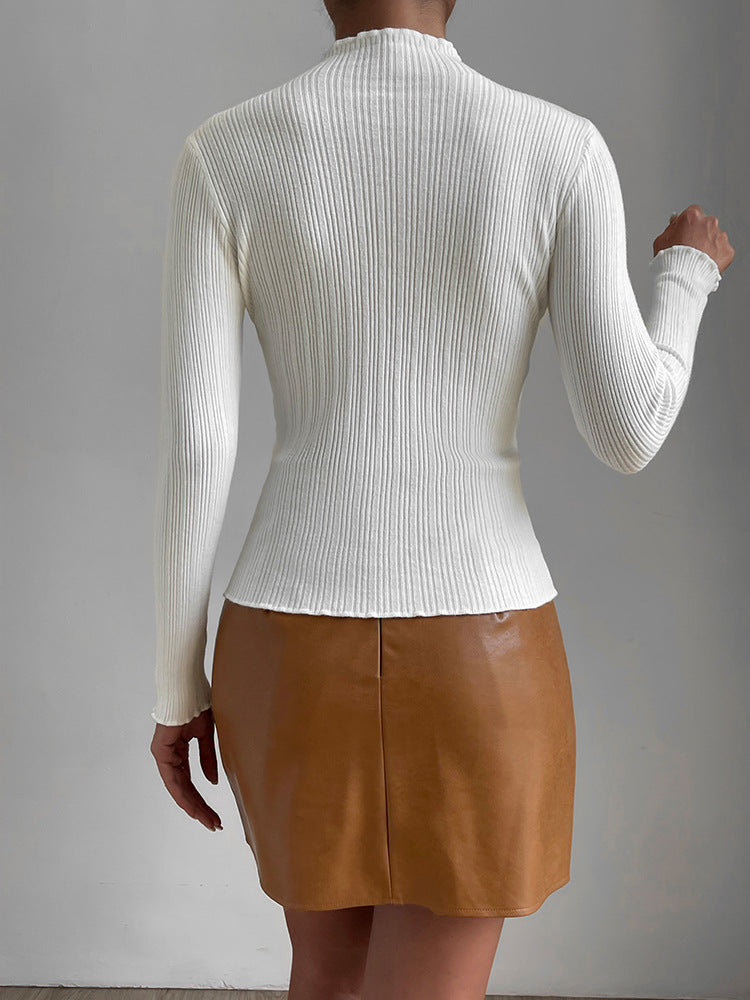 High Collar Long Sleeve Sweater