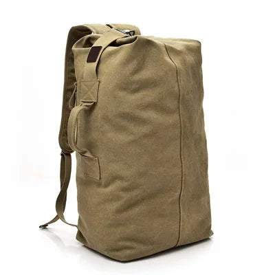 Man Travel Backpack Large Capacity Mountaineering Hand Bag High Quality Canvas Bucket Shoulder Bags Men Backpacks - Mammalook