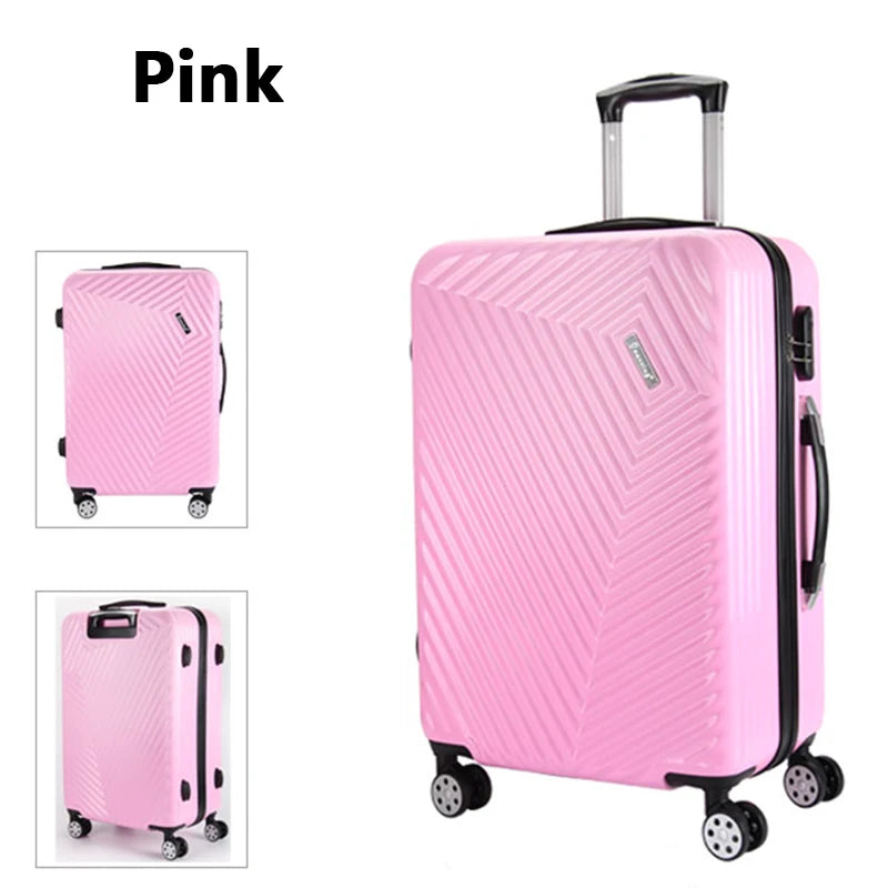 LeTrend Women Korea Rolling Luggage Spinner password Trolley Suitcase Wheels 20 inch Carry On Travel Bag Men Trunk - Mammalook