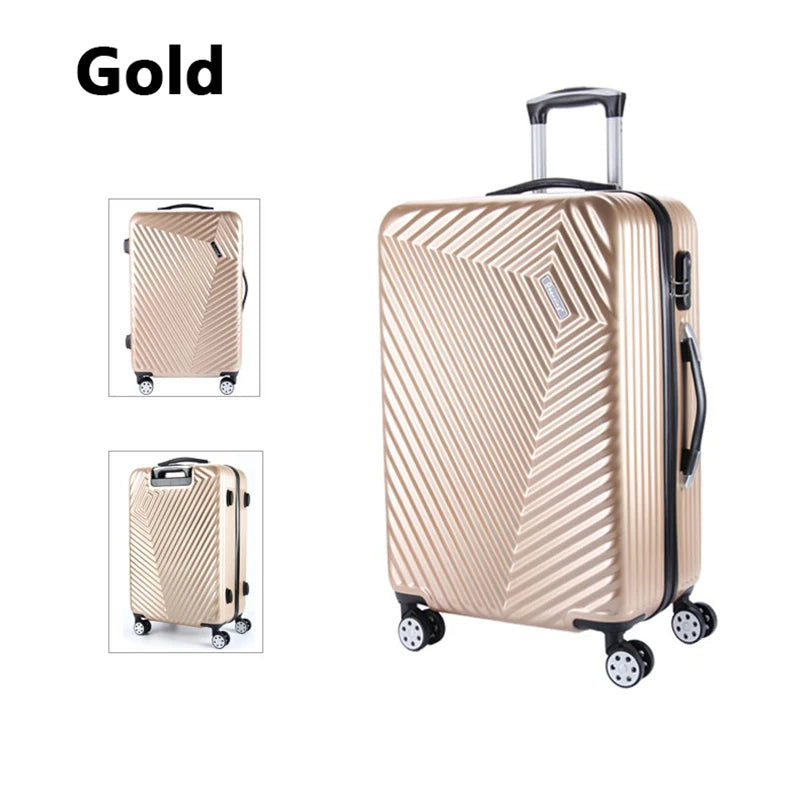 LeTrend Women Korea Rolling Luggage Spinner password Trolley Suitcase Wheels 20 inch Carry On Travel Bag Men Trunk - Mammalook