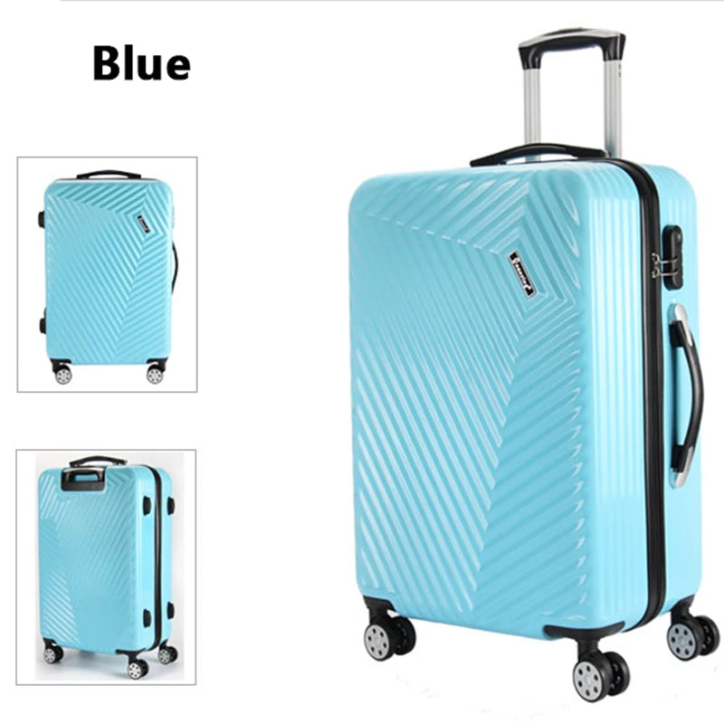 LeTrend Women Korea Rolling Luggage Spinner password Trolley Suitcase Wheels 20 inch Carry On Travel Bag Men Trunk - Mammalook