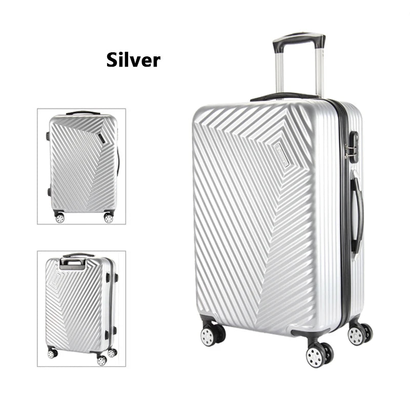 LeTrend Women Korea Rolling Luggage Spinner password Trolley Suitcase Wheels 20 inch Carry On Travel Bag Men Trunk - Mammalook