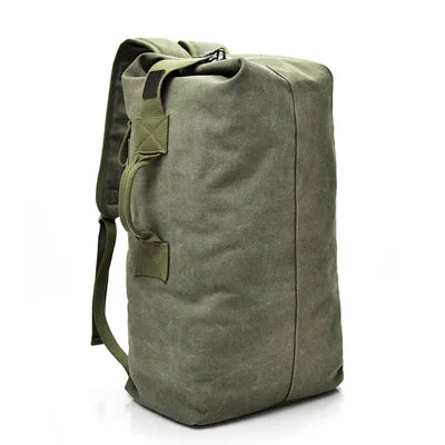 Man Travel Backpack Large Capacity Mountaineering Hand Bag High Quality Canvas Bucket Shoulder Bags Men Backpacks - Mammalook