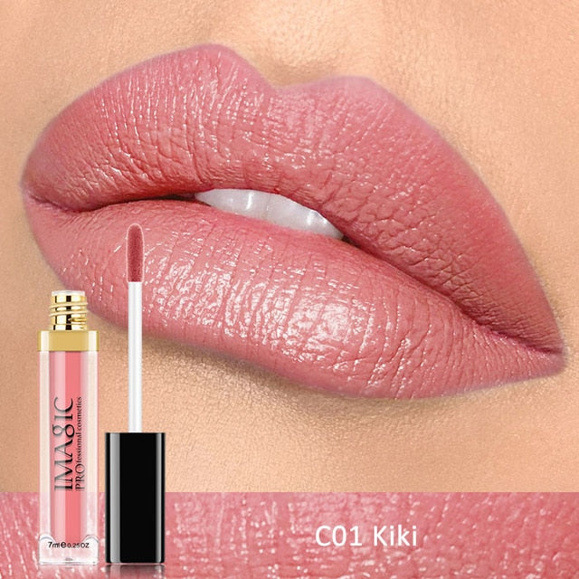 IMAGIC Wasserdicht Lip Gloss Matte Flüssigen Lippenstift Matte Lippenstift Lipkit Kosmetik Make-Up Nude 12 farbe