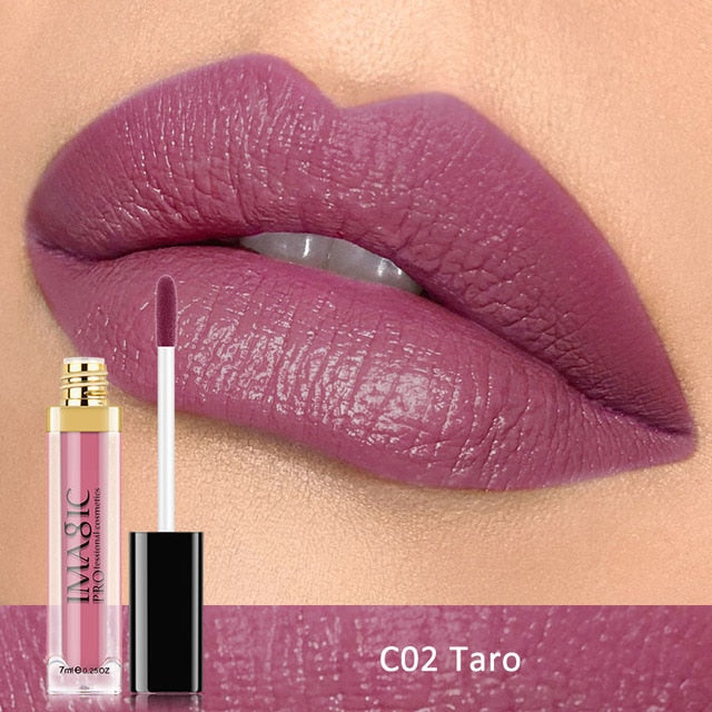 IMAGIC Wasserdicht Lip Gloss Matte Flüssigen Lippenstift Matte Lippenstift Lipkit Kosmetik Make-Up Nude 12 farbe