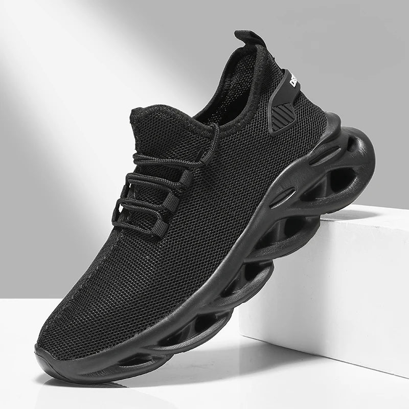 Men's Breathable and Comfortable Running Shoes, Outdoor Blade Fitness Fried Dough Twists, Lazy Training, Anti-skid Shoes - Mammalook