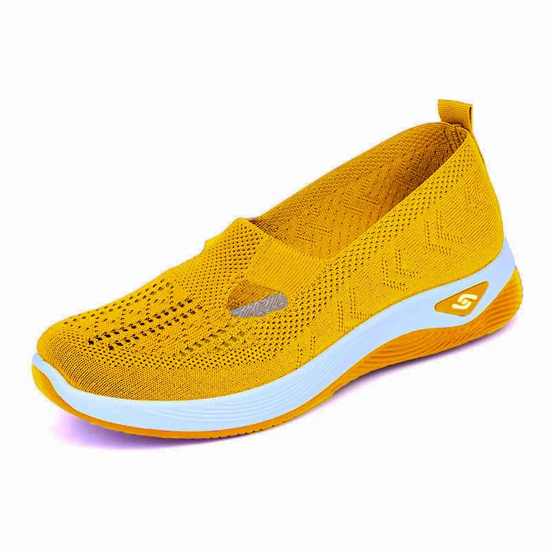 Women's New Summer Shoes Mesh Breathable Sneakers Light Slip on Flat Platform Casual Shoes Ladies Anti-slip Walking Woven Shoes - Mammalook