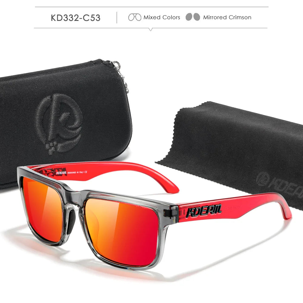 Fabulous Look KDEAM Sunglasses Men UV Blocked And Polarized Sunglasses Women For Fishing Driving Hiking With Zipper Case