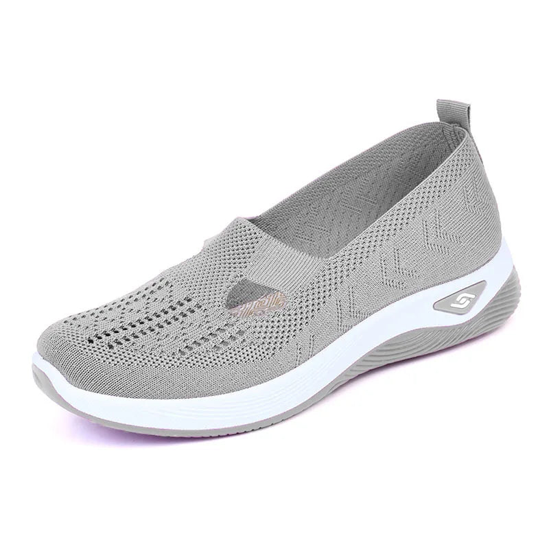 Women's New Summer Shoes Mesh Breathable Sneakers Light Slip on Flat Platform Casual Shoes Ladies Anti-slip Walking Woven Shoes - Mammalook