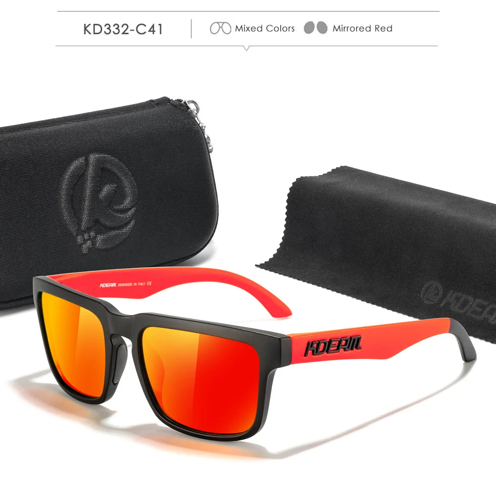 Fabulous Look KDEAM Sunglasses Men UV Blocked And Polarized Sunglasses Women For Fishing Driving Hiking With Zipper Case