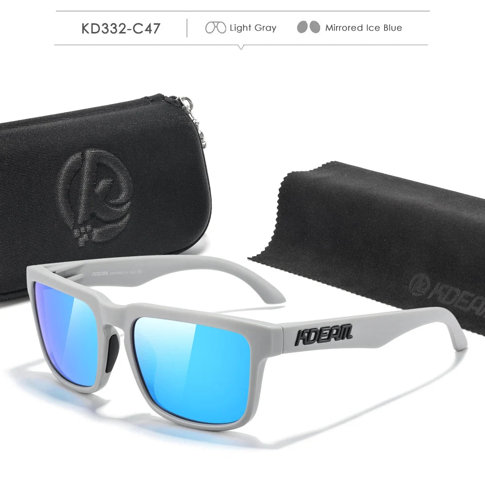 Fabulous Look KDEAM Sunglasses Men UV Blocked And Polarized Sunglasses Women For Fishing Driving Hiking With Zipper Case