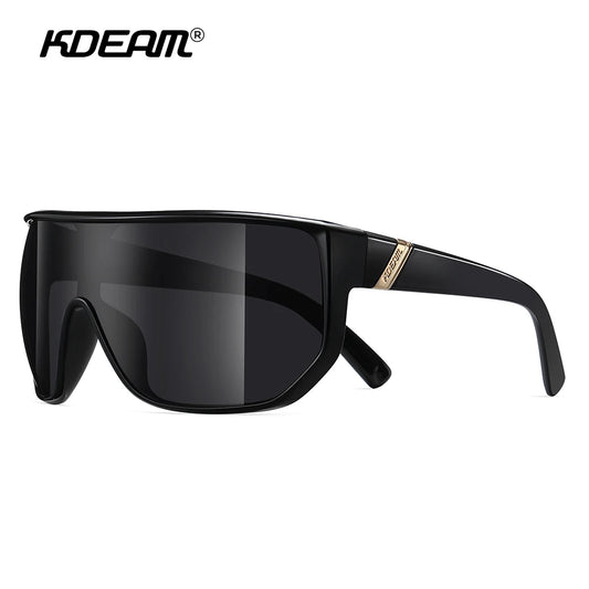 KDEAM New Men's Cycling Sunglasses Sports Polarized Wide-Angle Goggles Party Glasses